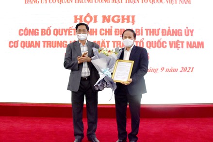Ông Lê Tiến Châu được chỉ định giữ chức Bí thư Đảng ủy Cơ quan Trung ương MTTQ Việt Nam