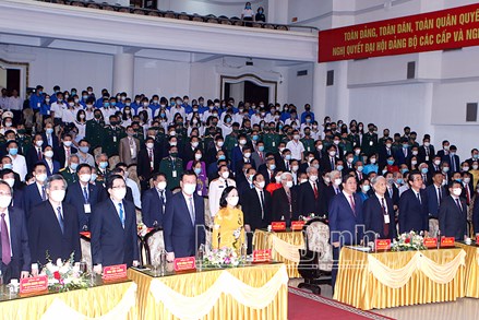 Phó Chủ tịch - Tổng Thư ký Lê Tiến Châu dự Lễ kỷ niệm 110 năm ngày sinh đồng chí Lê Đức Thọ