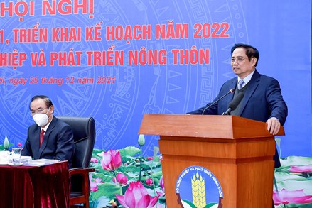 Thủ tướng Phạm Minh Chính: Ngành nông nghiệp cần thúc đẩy xuất khẩu chính ngạch; đời sống vật chất, tinh thần của người nông dân phải tốt hơn