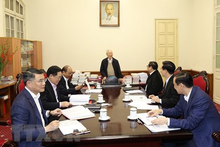 Tổng Bí thư Nguyễn Phú Trọng chủ trì cuộc họp lãnh đạo chủ chốt tháng 3/2022