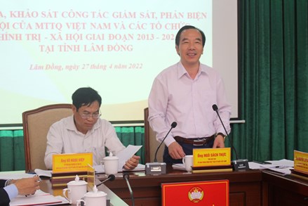 Phó Chủ tịch Ngô Sách Thực kiểm tra, giám sát tại Lâm Đồng