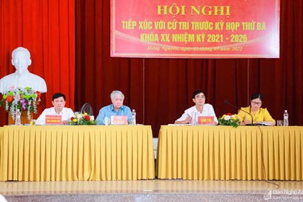 Chủ tịch Đỗ Văn Chiến tiếp xúc cử tri huyện Hưng Nguyên, tỉnh Nghệ An trước Kỳ họp thứ 3, Quốc hội khóa XV