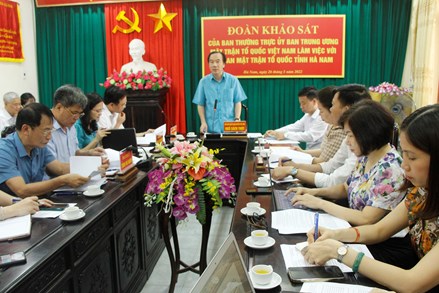 Phó Chủ tịch Ngô Sách Thực làm việc tại tỉnh Hà Nam