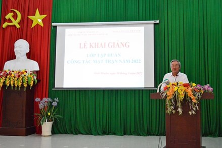 Ninh Thuận: Tập huấn công tác Mặt trận năm 2022