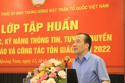 Quảng Nam: Tập huấn kỹ năng thông tin, tuyên truyền về công tác tôn giáo