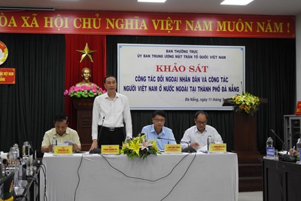Phó Chủ tịch Phùng Khánh Tài khảo sát công tác đối ngoại nhân dân và công tác người Việt Nam ở nước ngoài tại Đà Nẵng