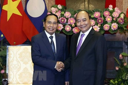 Chủ tịch nước Nguyễn Xuân Phúc tiếp Phó Chủ tịch nước Cộng hòa dân chủ Nhân dân Lào