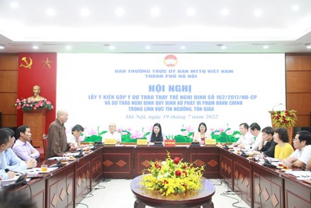 Hà Nội: Hội nghị lấy ý kiến góp ý đối với dự thảo Nghị định liên quan đến lĩnh vực tín ngưỡng, tôn giáo