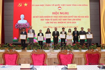 Lâm Đồng: Hội nghị sơ kết giữa nhiệm kỳ thực hiện Nghị quyết Đại hội đại biểu MTTQ Việt Nam tỉnh