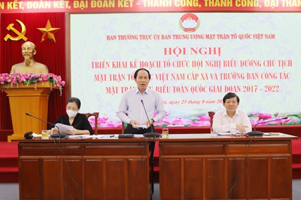 UBTƯ MTTQ Việt Nam sẽ tổ chức Hội nghị biểu dương Chủ tịch Mặt trận cấp xã và Trưởng ban công tác Mặt trận tiêu biểu