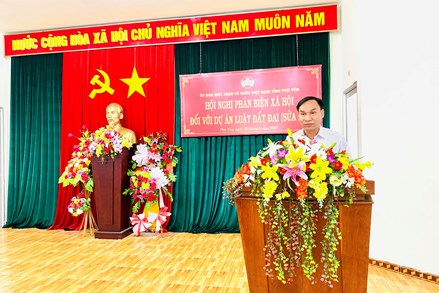 Phú Yên: Tổ chức Hội nghị phản biện xã hội đối với Dự án Luật Đất đai (sửa đổi)