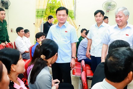 Chủ tịch Đỗ Văn Chiến tiếp xúc cử tri huyện Thanh Chương, tỉnh Nghệ An trước kỳ họp thứ 4, Quốc hội khóa XV 