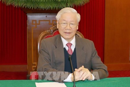 Tổng Bí thư Nguyễn Phú Trọng gửi điện chúc mừng đồng chí Tập Cận Bình tái cử Tổng Bí thư khóa XX Đảng Cộng sản Trung Quốc