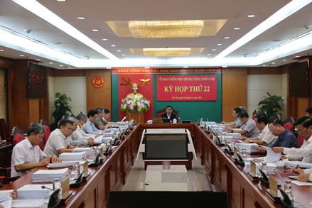 Ủy ban Kiểm tra Trung ương xem xét thi hành kỷ luật một số tổ chức Đảng và đảng viên