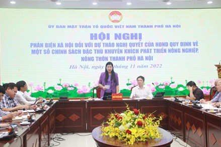 Hà Nội: Phản biện xã hội chính sách đặc thù khuyến khích phát triển nông nghiệp