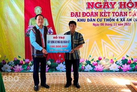 Bình Định: Ngày hội Đại đoàn kết toàn dân tộc tại xã An Quang, huyện An Lão