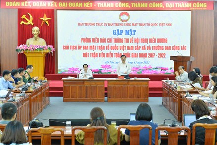Sẽ biểu dương 299 Chủ tịch Ủy ban MTTQ Việt Nam cấp xã và Trưởng ban Công tác Mặt trận tiêu biểu toàn quốc giai đoạn 2017 – 2022