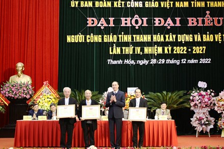 Phó Chủ tịch Phùng Khánh Tài dự Đại hội đại biểu Người công giáo tỉnh Thanh Hóa xây dựng và bảo vệ Tổ quốc lần thứ IV, nhiệm kỳ 2022 -2027