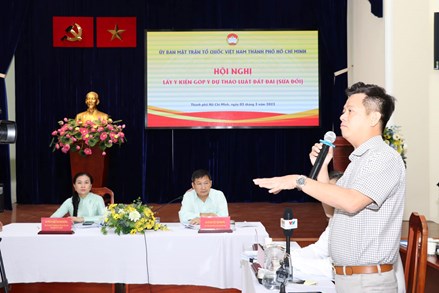 TP Hồ Chí Minh tổ chức Hội nghị lấy ý kiến góp ý dự thảo Luật Đất đai (sửa đổi)