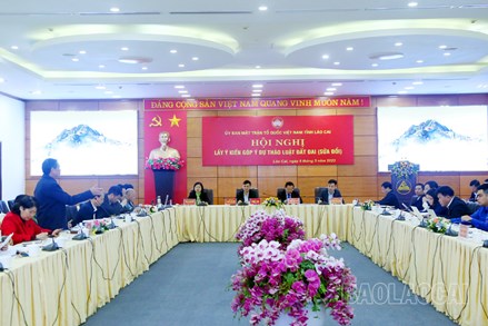 Ủy ban MTTQ Việt Nam tỉnh Lào Cai lấy ý kiến góp ý Dự thảo Luật Đất đai (sửa đổi)