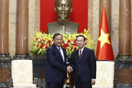 Chủ tịch nước Võ Văn Thưởng tiếp Phó Thủ tướng, Bộ trưởng Ngoại giao và Hợp tác quốc tế Campuchia