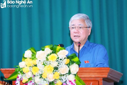 Chủ tịch Đỗ Văn Chiến tiếp xúc cử tri huyện Thanh Chương, tỉnh Nghệ An