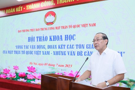 Những vấn đề cần lưu ý trong công tác vận động, đoàn kết các tôn giáo của MTTQ Việt Nam