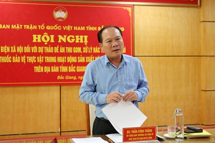 Bắc Giang: Phản biện dự thảo Đề án Thu gom, xử lý rác thải, vỏ bao bì thuốc bảo vệ thực vật trên địa bàn