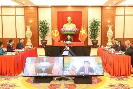 Tổng Bí thư Nguyễn Phú Trọng điện đàm với Chủ tịch Đảng Nhân dân Campuchia, Thủ tướng Chính phủ Campuchia