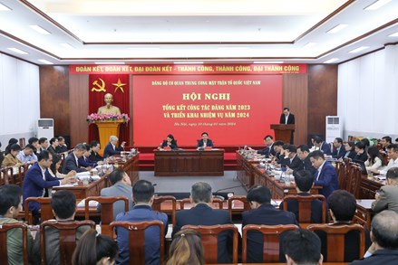Đảng bộ Cơ quan Trung ương MTTQ Việt Nam tổ chức Hội nghị tổng kết công tác Đảng năm 2023 và triển khai nhiệm vụ năm 2024