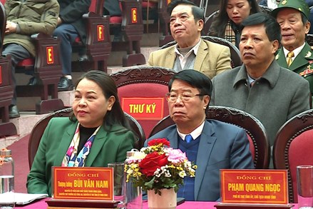 Phó Chủ tịch - Tổng Thư ký Nguyễn Thị Thu Hà dự buổi gặp mặt mừng Đảng, mừng Xuân tại Ninh Bình