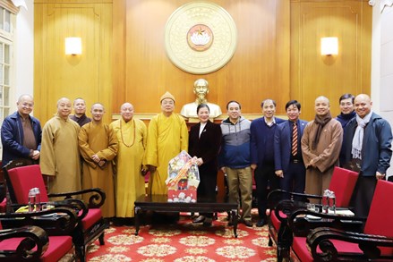 Phó Chủ tịch Trương Thị Ngọc Ánh tiếp Đoàn đại biểu Trung ương Giáo hội Phật giáo Việt Nam