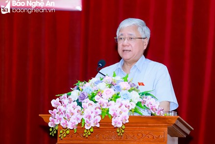 Chủ tịch Đỗ Văn Chiến tiếp xúc cử tri huyện Nam Đàn, tỉnh Nghệ An trước Kỳ họp thứ 7, Quốc hội khóa XV