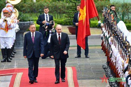 Chủ tịch nước Tô Lâm chủ trì lễ đón chính thức Tổng thống Liên bang Nga Vladimir Putin