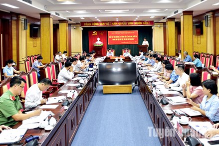Đoàn khảo sát Ban Chỉ đạo 354 Trung ương làm việc với tỉnh Tuyên Quang về công tác dân tộc, tôn giáo