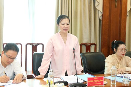 Phó Chủ tịch Trương Thị Ngọc Ánh cho ý kiến vào nội dung Đại hội đại biểu MTTQ Việt Nam tỉnh Hải Dương lần thứ XVII, nhiệm kỳ 2024-2029