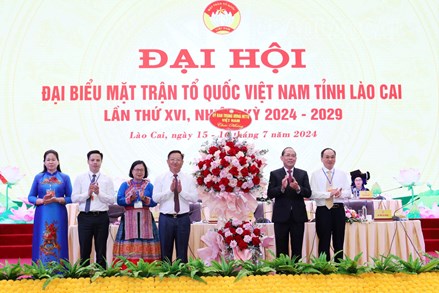Phó Chủ tịch Hoàng Công Thủy dự Đại hội đại biểu MTTQ Việt Nam tỉnh Lào Cai lần thứ XVI, nhiệm kỳ 2024-2029