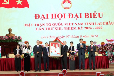 Phó Chủ tịch Hoàng Công Thủy dự đại hội Đại biểu MTTQ Việt Nam tỉnh Lai Châu lần thứ XIII, nhiệm kỳ 2024 - 2029