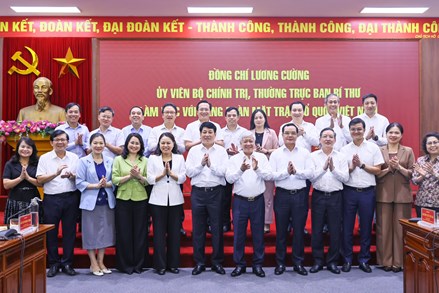 Thường trực Ban Bí thư Lương Cường làm việc với Đảng đoàn MTTQ Việt Nam