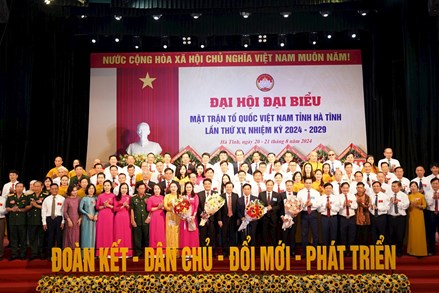 Phó Chủ tịch Nguyễn Hữu Dũng dự Đại hội MTTQ Việt Nam tỉnh Hà Tĩnh lần thứ XV, nhiệm kỳ 2024-2029 