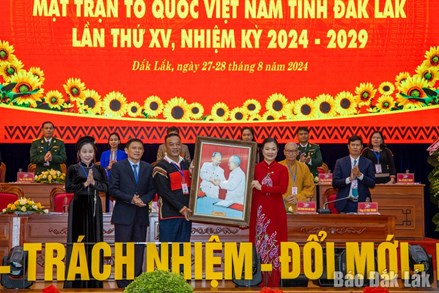 Phó Chủ tịch Trương Thị Ngọc Ánh dự Đại hội đại biểu MTTQ Việt Nam tỉnh Đắk Lắk lần thứ XV, nhiệm kỳ 2024-2029