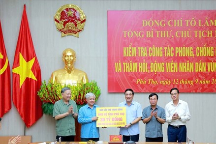 Ban Vận động Cứu trợ Trung ương công bố danh sách phân bổ hỗ trợ đợt 2 các địa phương bị thiệt hại do cơn bão số 3 gây ra