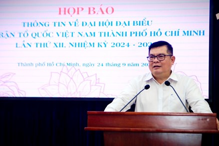 Đại hội đại biểu MTTQ Việt Nam thành phố Hồ Chí Minh sẽ diễn ra trong 2 ngày 2 - 3/10