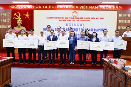 Thông báo thời gian kết thúc đợt vận động, tiếp nhận ủng hộ đồng bào bị thiệt hại do cơn bão số 3 gây ra