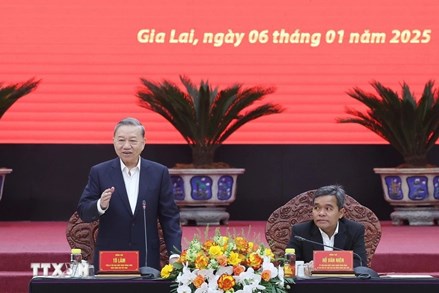 Tổng Bí thư làm việc với tỉnh Gia Lai về kết quả thực hiện Nghị quyết Đại hội XIII của Đảng