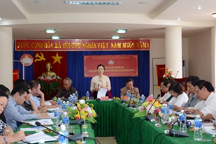 Phó Chủ tịch Trương Thị Ngọc Ánh kiểm tra công tác Mặt trận tại Gia Lai và Kon Tum