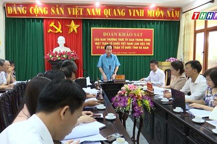 Phó Chủ tịch Ngô Sách Thực làm việc với MTTQ tỉnh Hà Nam