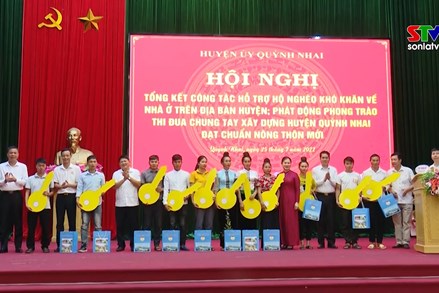 Phó Chủ tịch Trương Thị Ngọc Ánh dự Hội nghị tổng kết công tác hỗ trợ hộ nghèo, khó khăn về nhà ở tại huyện Quỳnh Nhai (Sơn La)