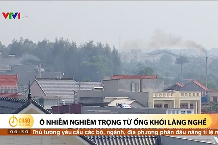 Alo Chào buổi sáng - VTV1 - 16/09/2022 - Ô nhiễm nghiêm trọng từ ống khói làng nghề