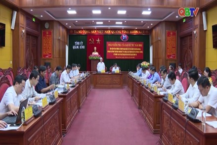 Thông qua dự thảo báo cáo kiểm tra đối với Ban Thường vụ Tỉnh ủy Quảng Bình